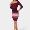 Stripe Rib Sweater Midi Dress